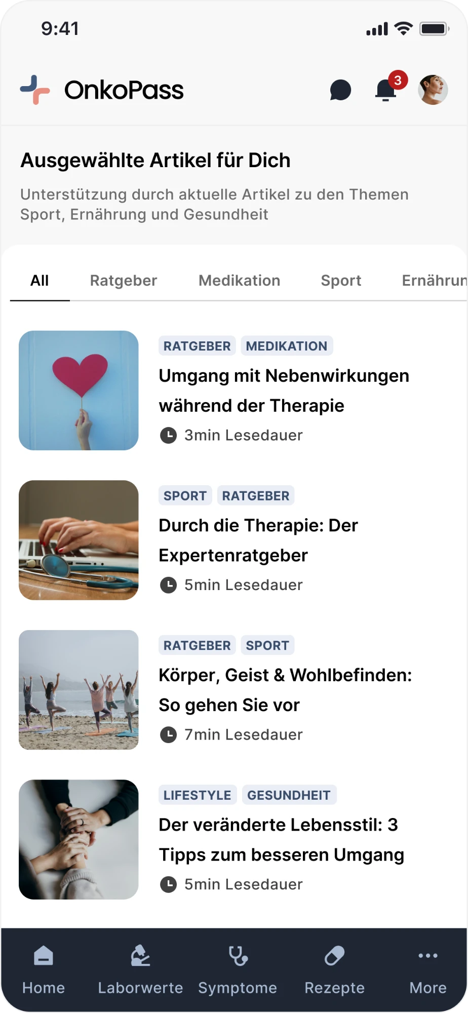 OnkoPass App: Begleitinhalte und Wissensartikel